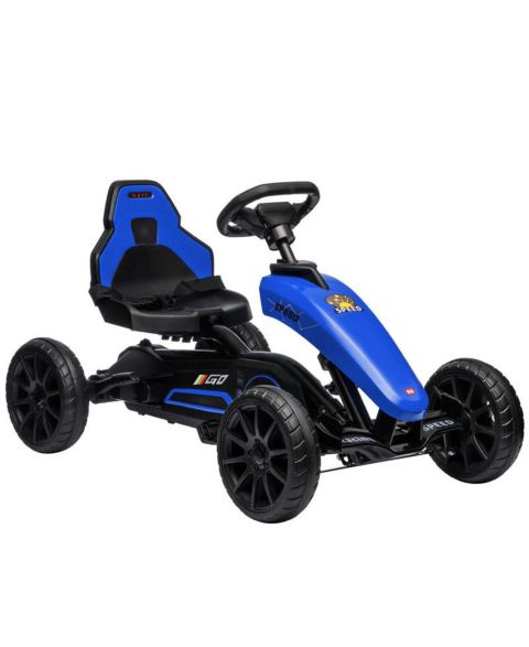 Детская игрушка YOBTOP Kids Pedal Go Kart with Adjustable Seat & Handbrake, 66 lb. Capacity, Ages 3-8, цвет: Синий