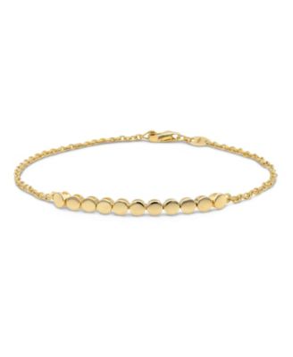 Round Link Chain Bracelet in 14K Gold
