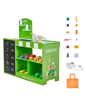 Kids Grocery Store Playset - 35 Accessories, Moving Conveyor Belt, Scanner and Card Reader, Pretend Play Toy for Kids Ages 3 Plus