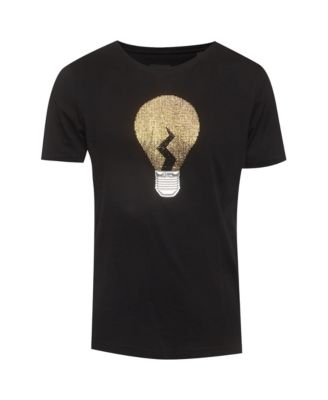 Women's Men's Embellished Lightbulb Graphic T-Shirt