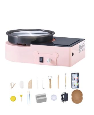 Mini Pottery Wheel for Kids and Adults - 6 Inch Electric Clay Wheel with Speed Control, Complete Sculpting Kit