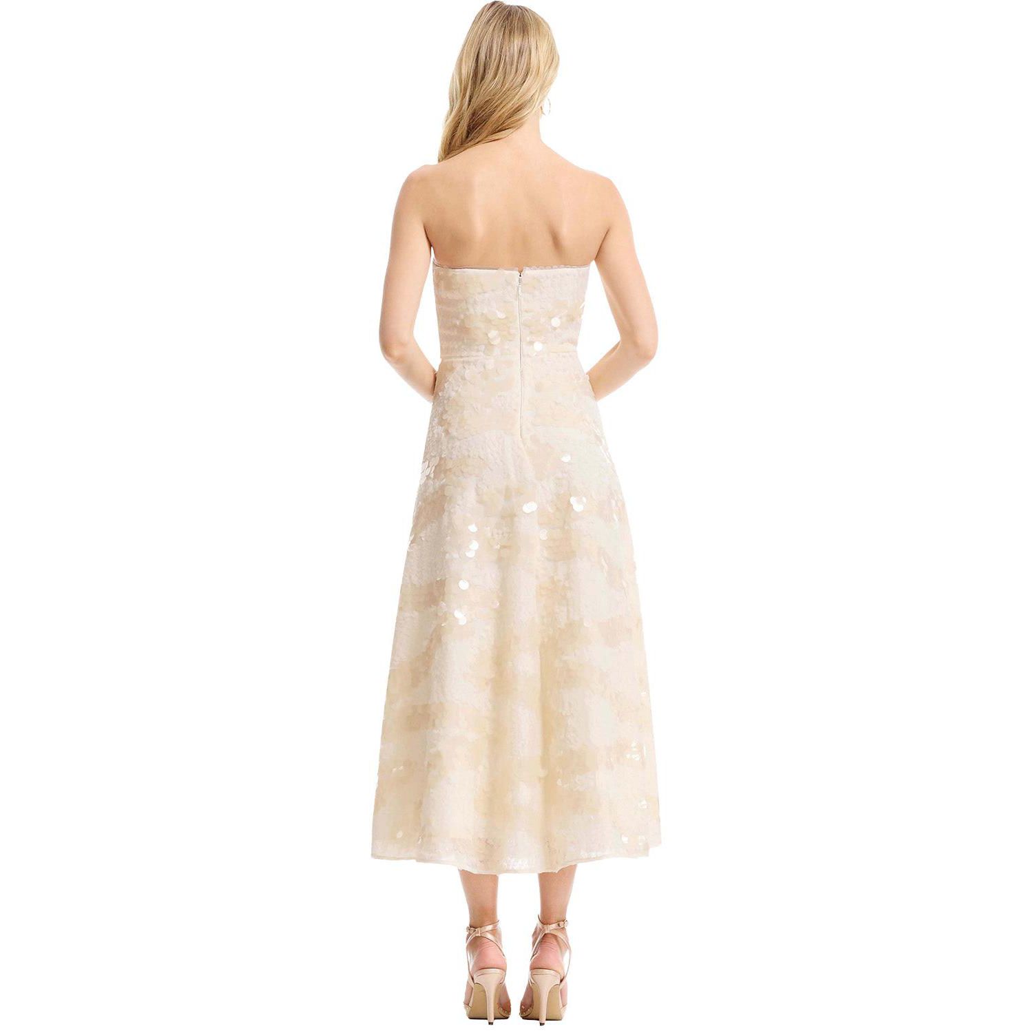 Women's Kailyn Strapless Sequin Floral Midi Dress