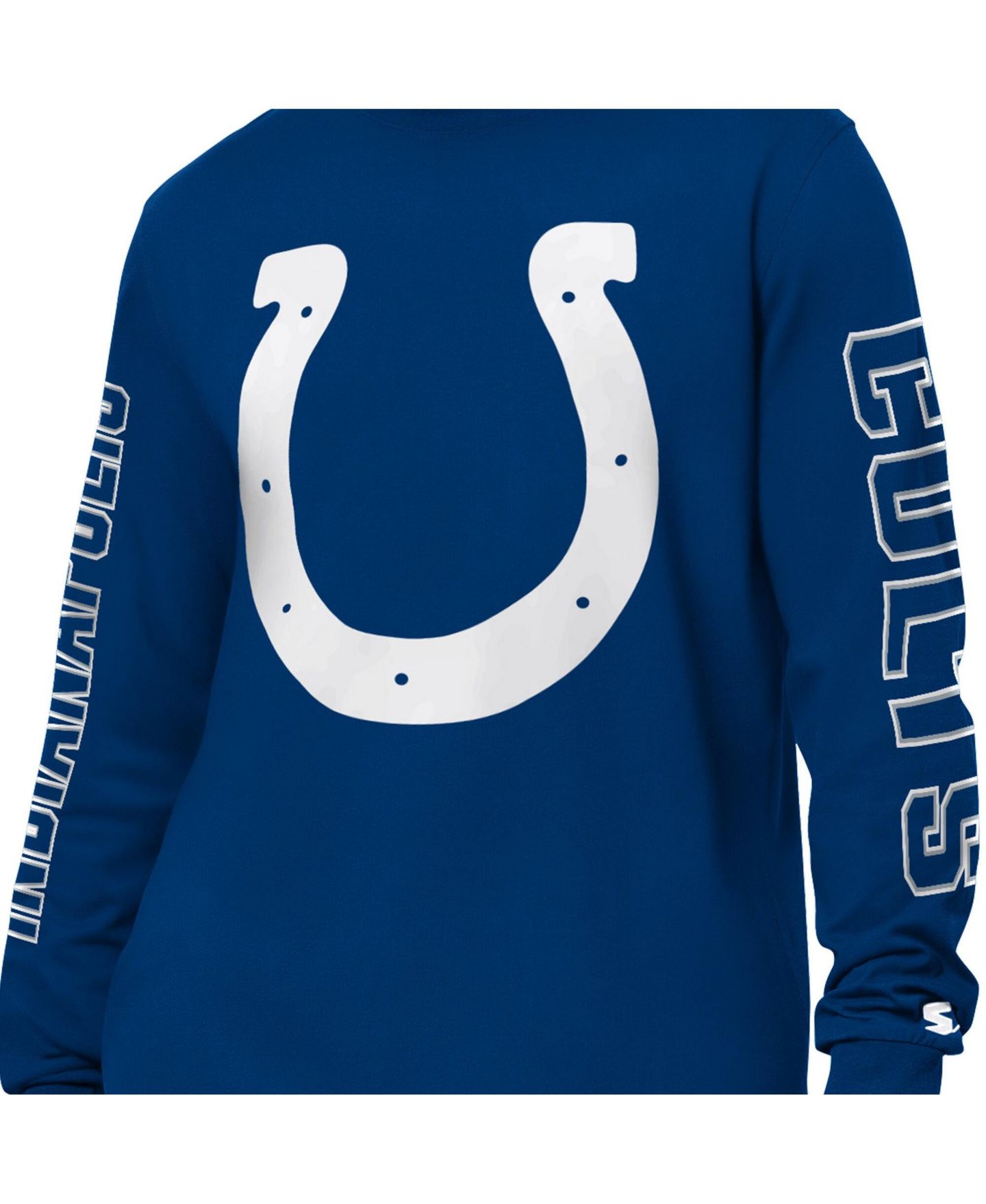 Мужская футболка Starter Royal Indianapolis Colts Clutch Hit II Long-Sleeve — фото 2