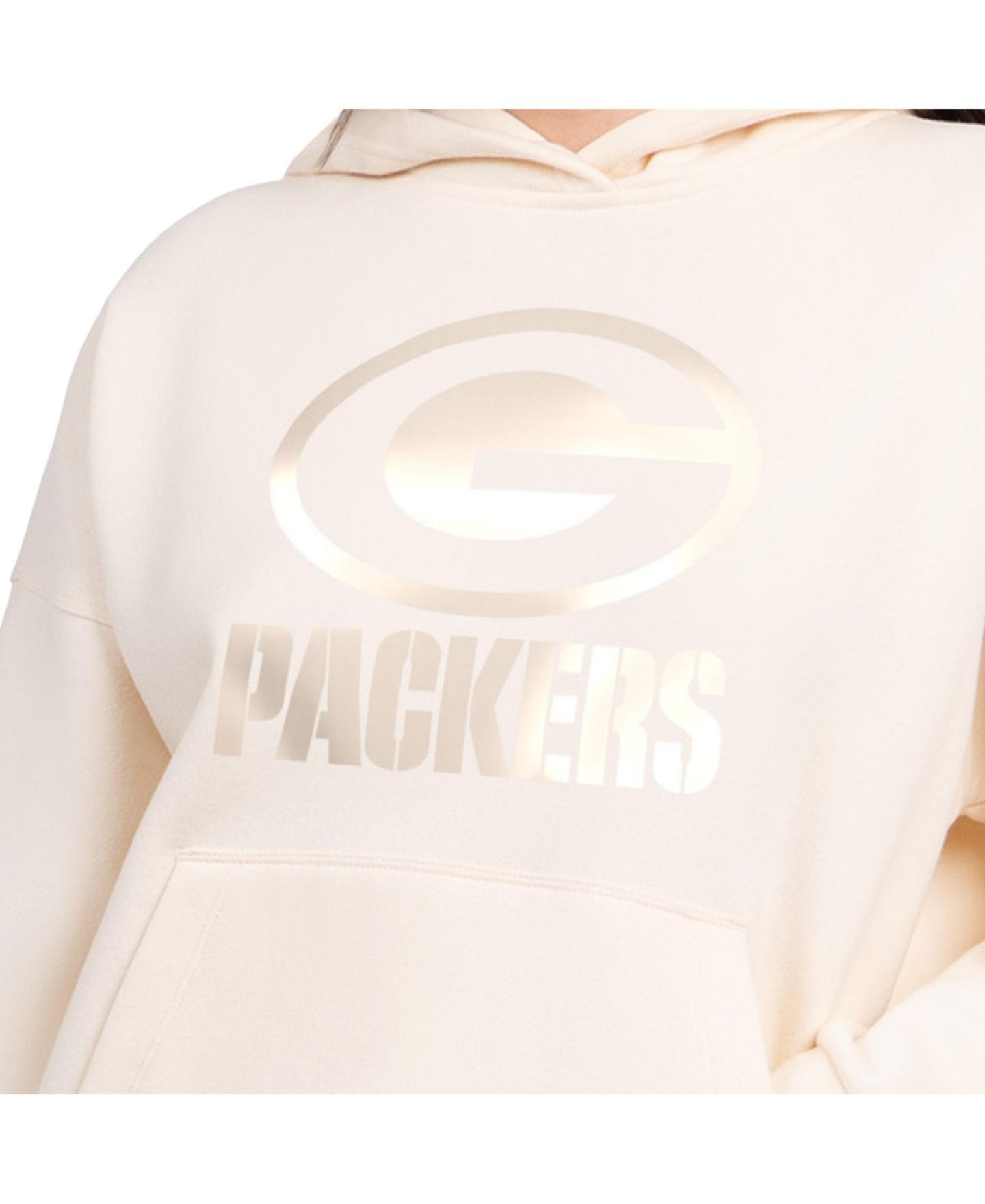 Женское худи Starter Cream Green Bay Packers Pastels Relaxed Travel — фото 3