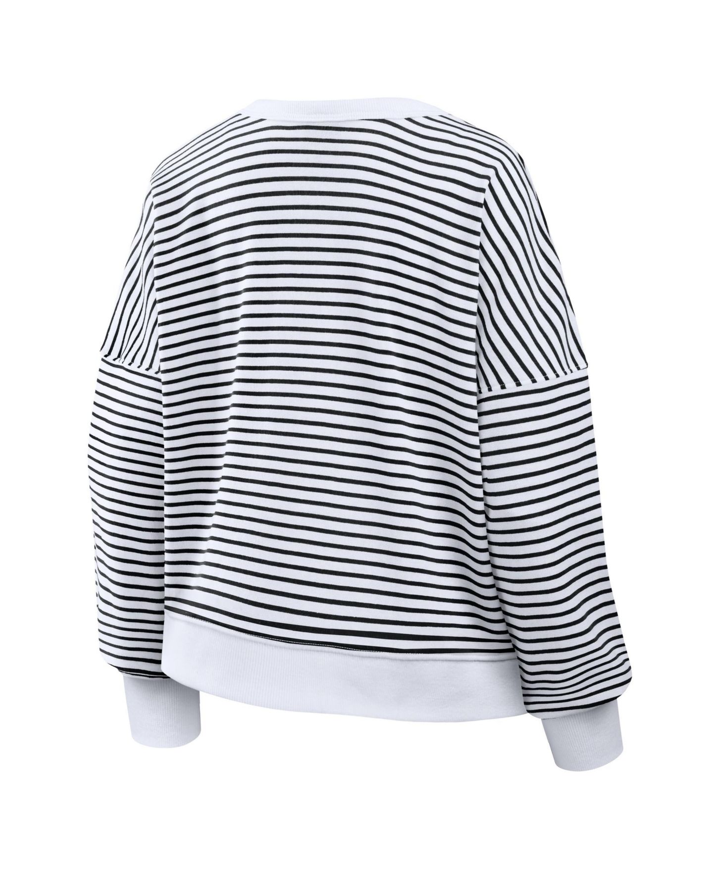Женская толстовка Fanatics White/Black Philadelphia Eagles Striped Oversized French Terry — фото 2