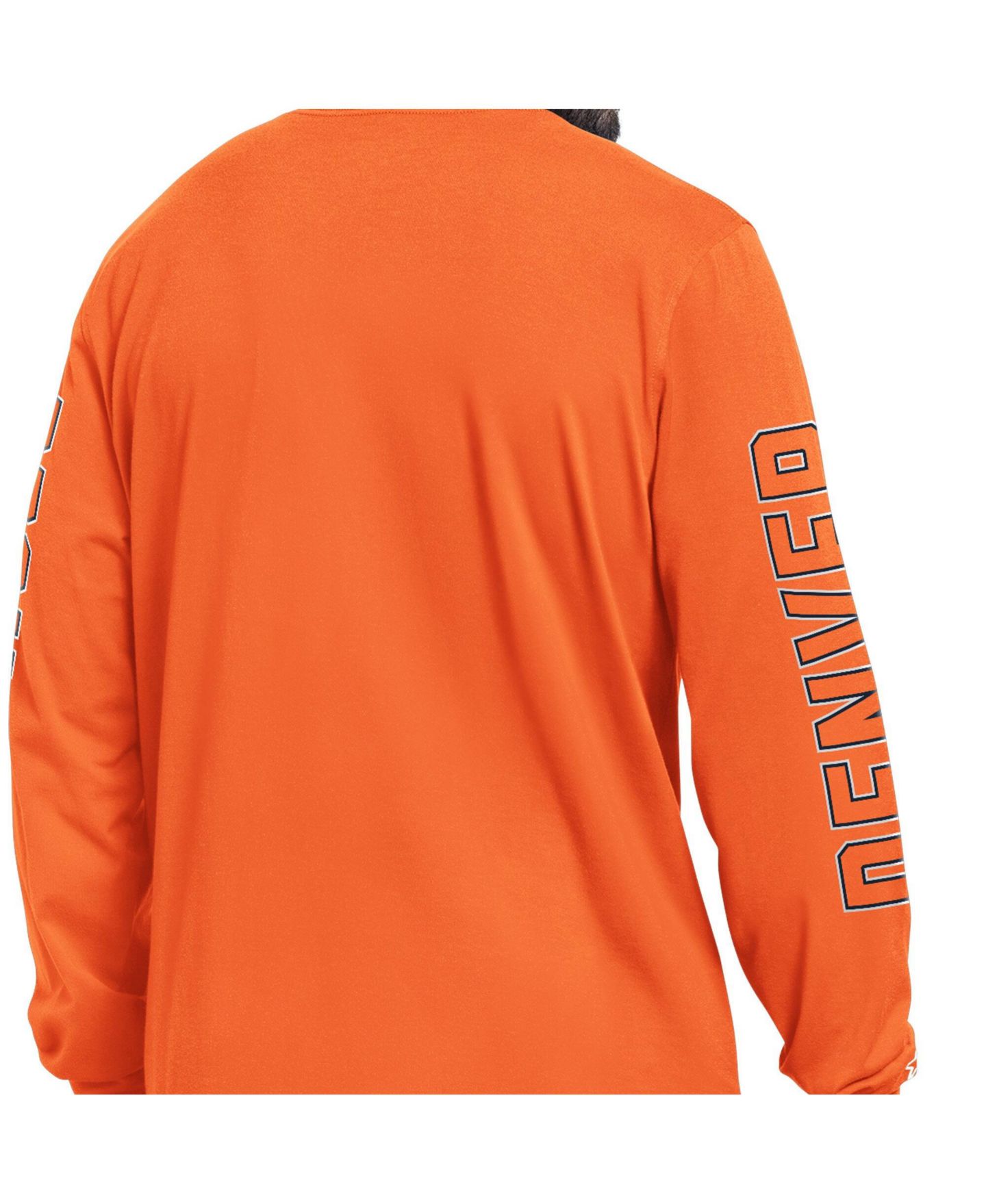 Мужская футболка Starter Orange Denver Broncos Clutch Hit II Long-Sleeve — фото 3