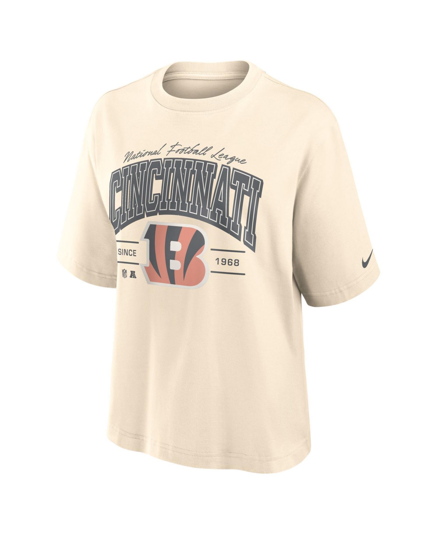 Women's Cream Cincinnati Bengals Mod Boxy T-Shirt