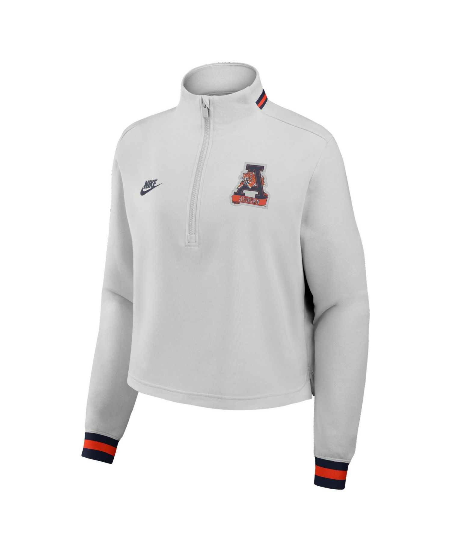 Women's Gray Auburn Tigers Legacy Heritage Dri-FIT Half-Zip Sweatshirt