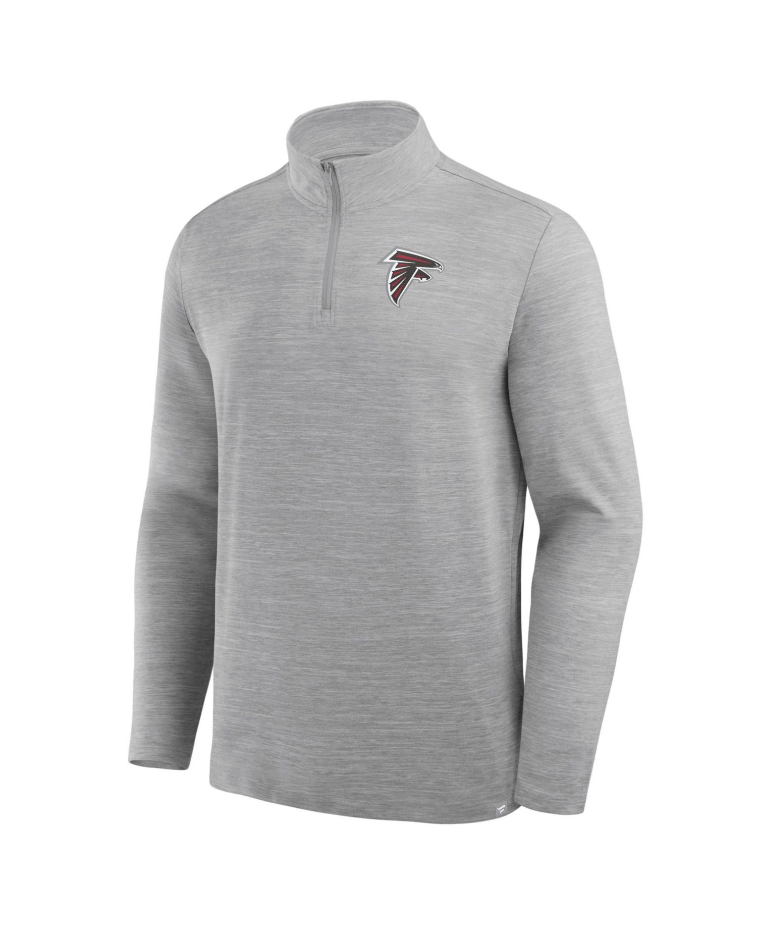 Men's Heather Gray Atlanta Falcons Clutch Quarter-Zip Pullover Sweatshirt