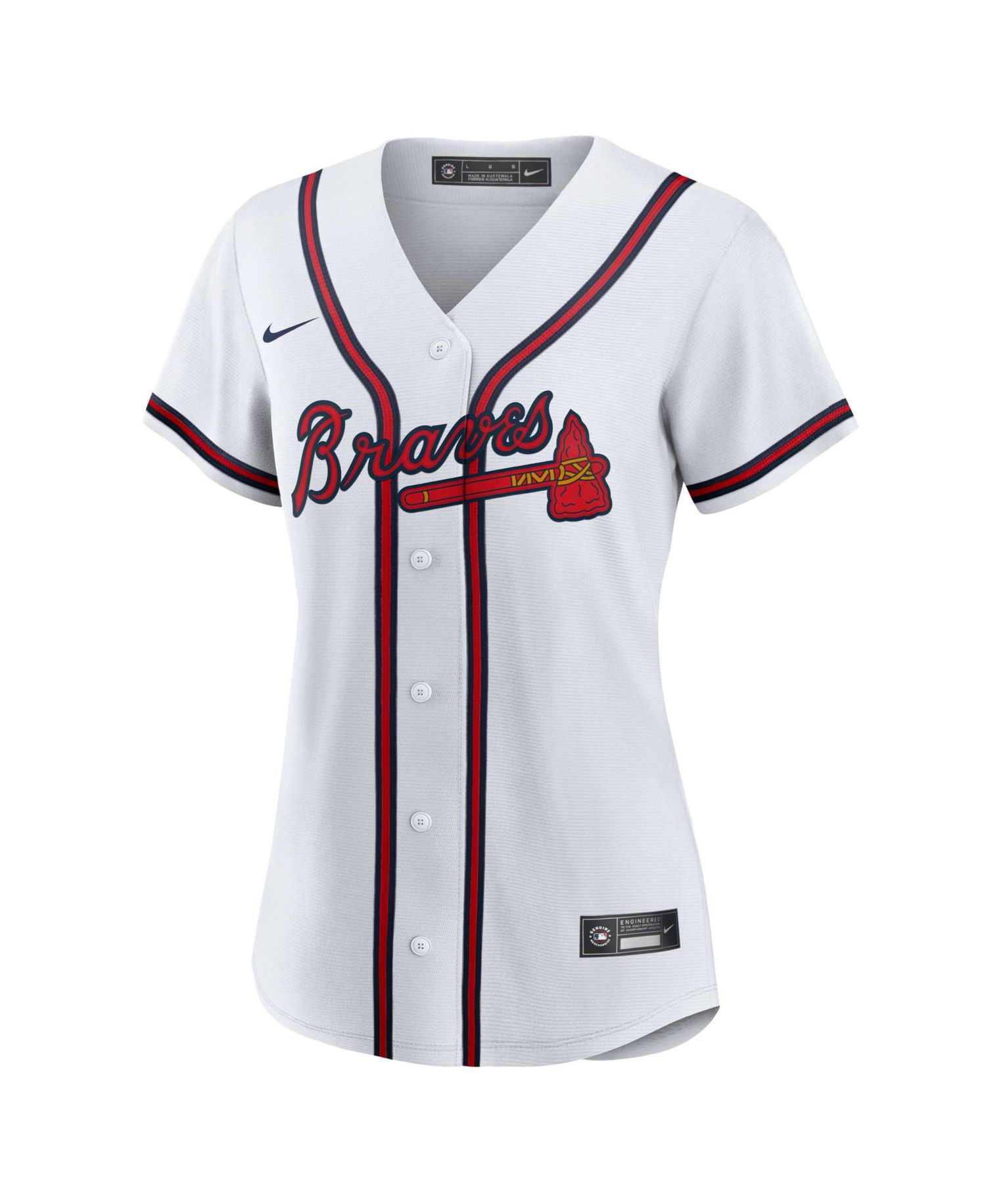 Women's Nike White Atlanta Braves 1 Mom Home Replica Jersey