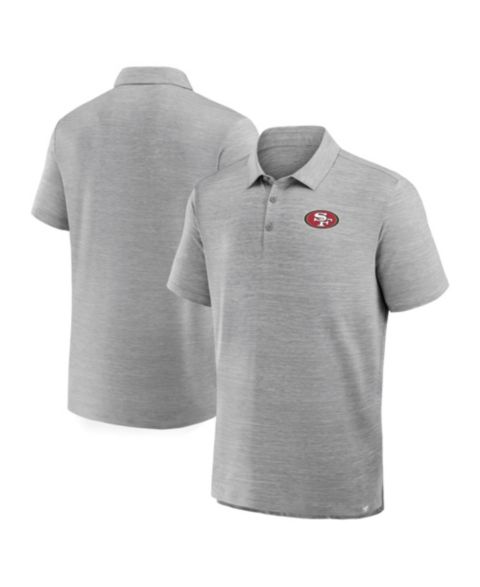 Мужское поло Fanatics Heather Gray San Francisco 49ers Clutch Polo Shirt