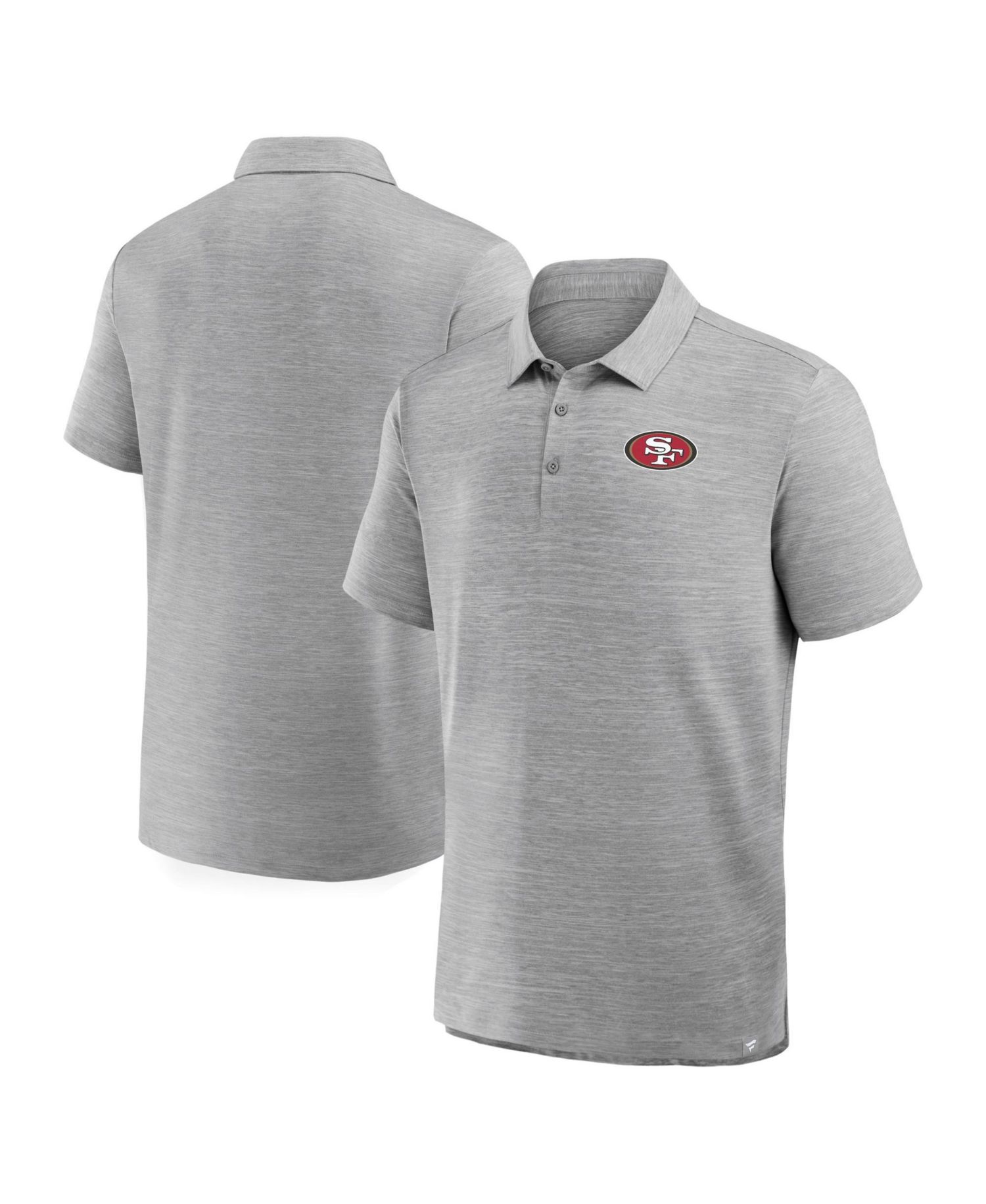 Men's Heather Gray San Francisco 49ers Clutch Polo Shirt