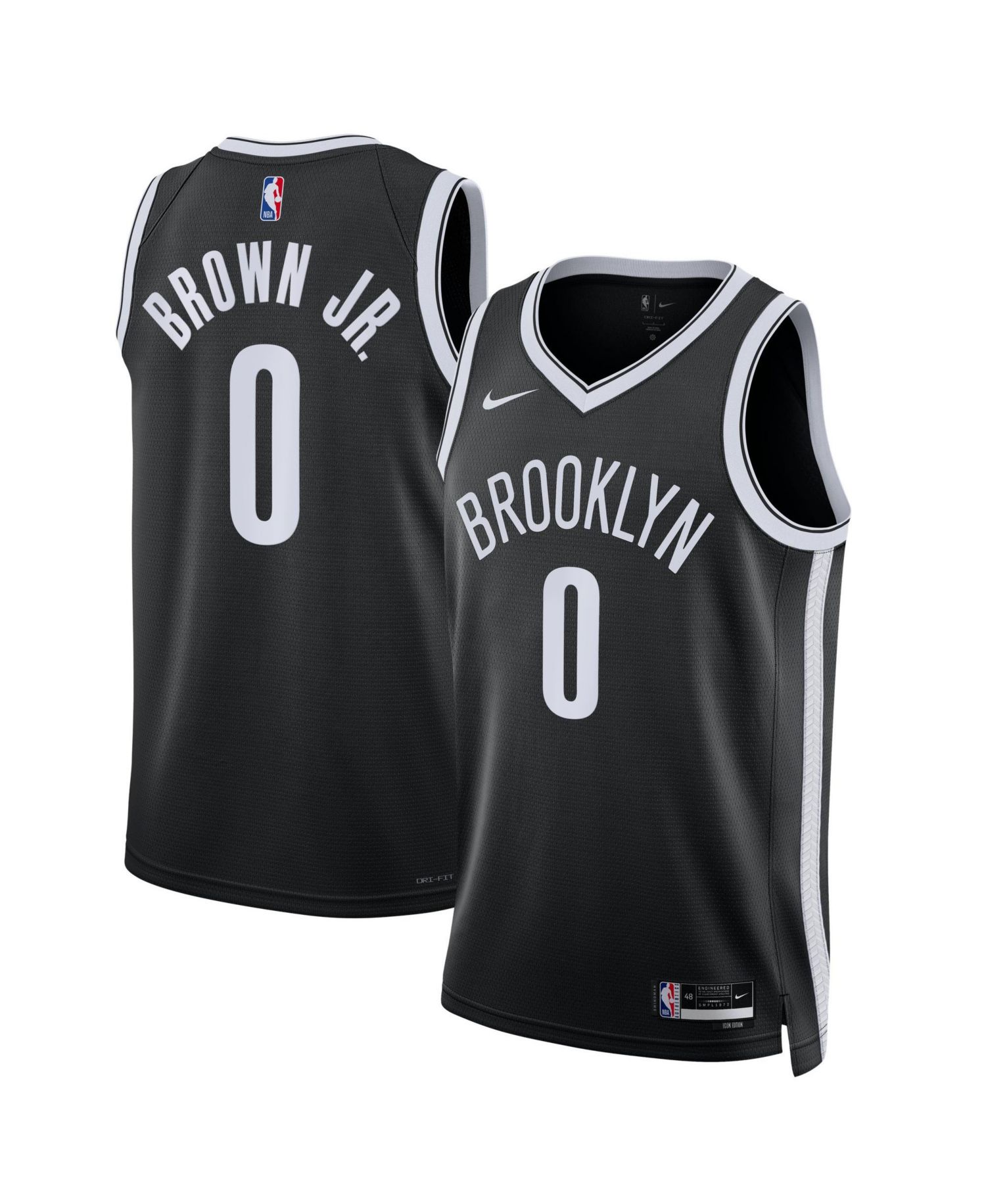 Men's and Women's Mikel Brown Jr. Black Brooklyn Nets Swingman Icon Edition-Jersey