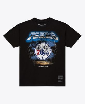 Men's Philadelphia 76ers Lightning Graphic Distressed T-Shirt