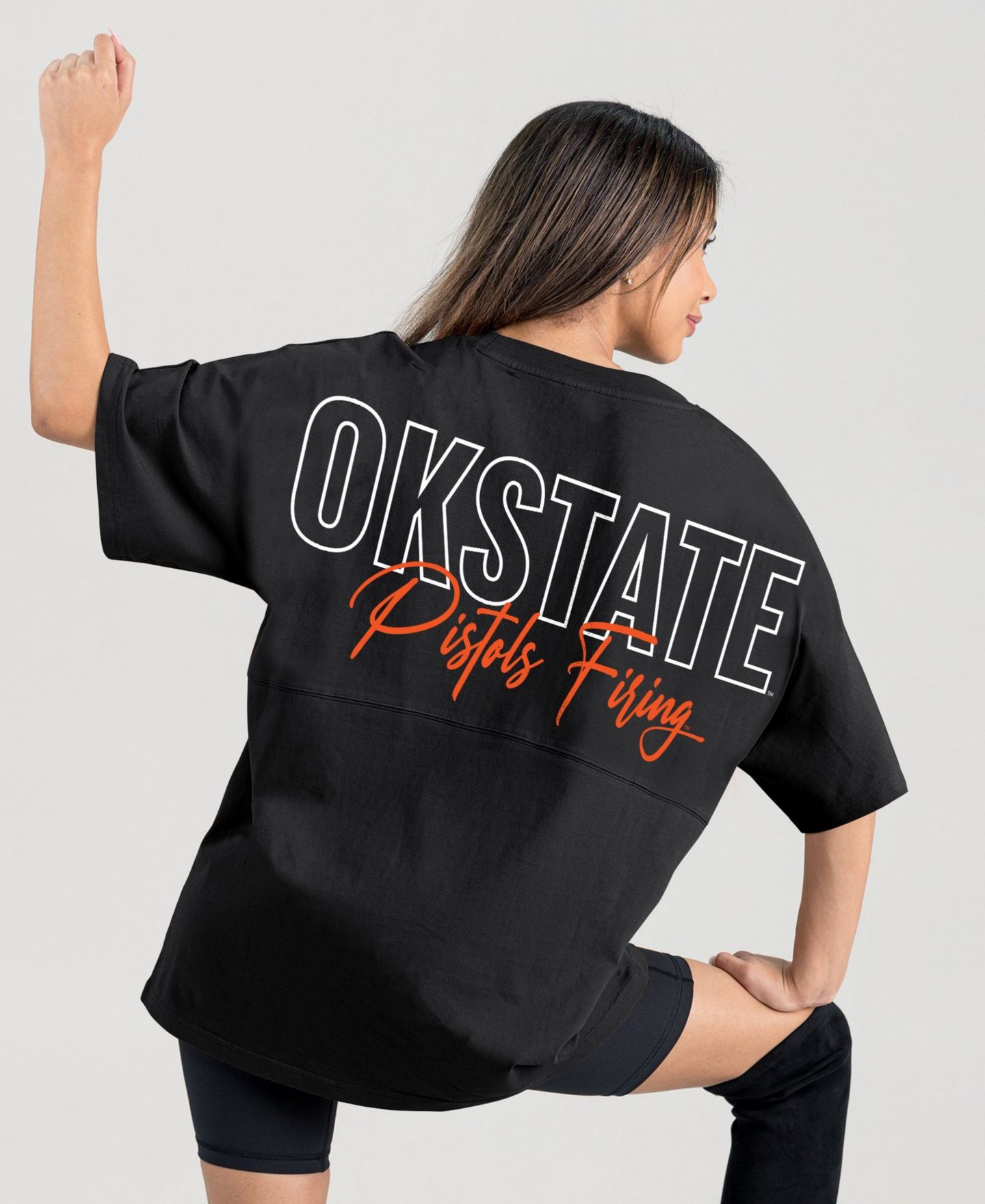 Женская футболка Gameday Couture Black Oklahoma State Cowboys Oversized Back at Ya — фото 5