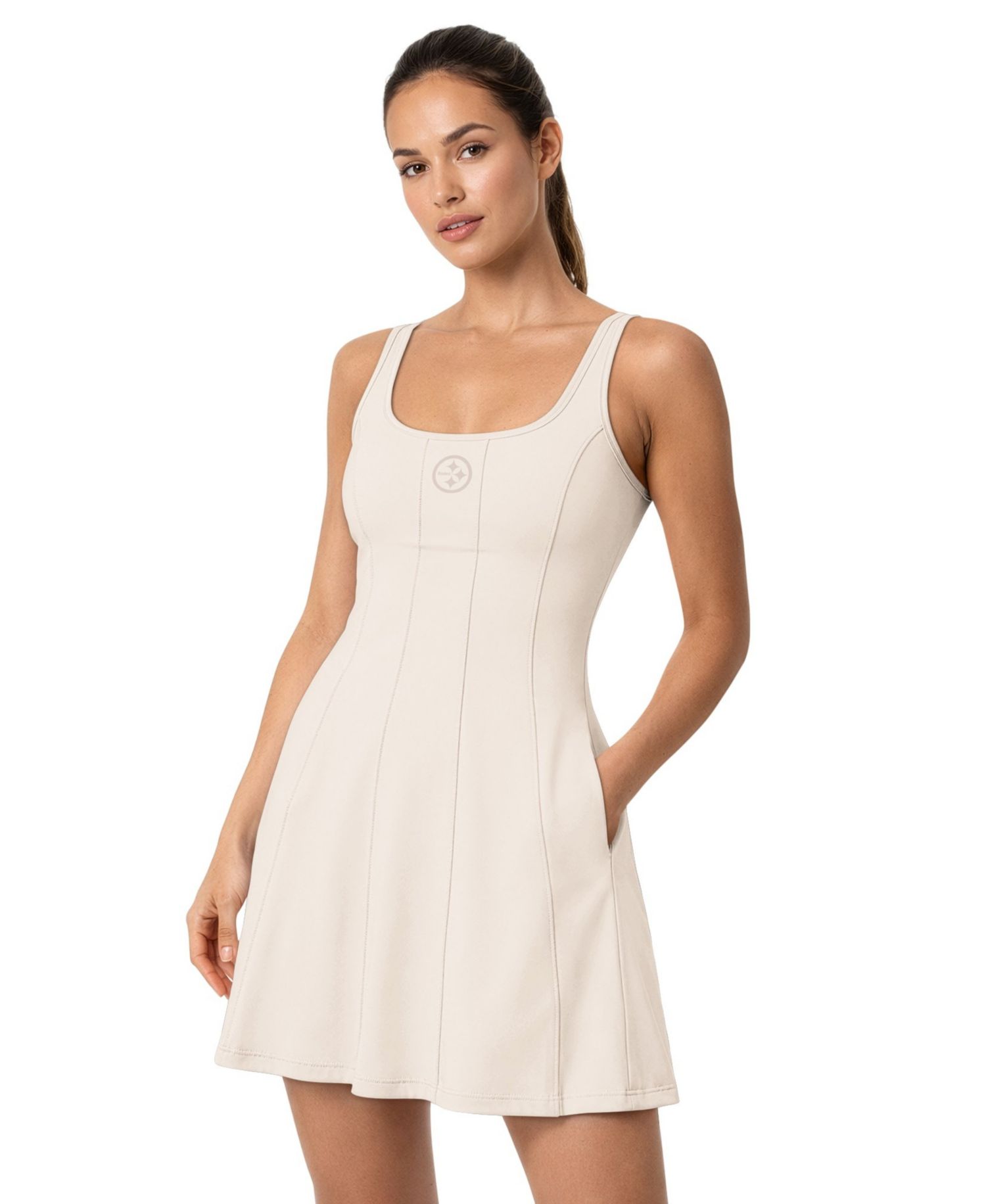 Women's Cream Pittsburgh Steelers Pastels Dress