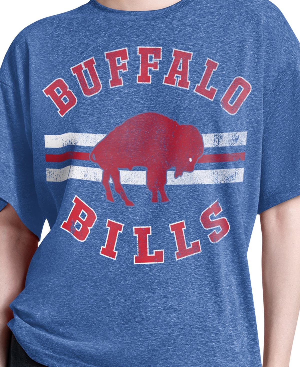 Starter Women's Royal Buffalo Bills Jump Shot Boyfriend Tri-Blend T-Shirt