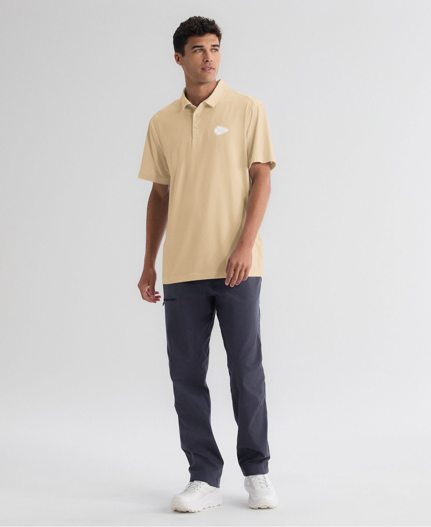 Men's Tan Kansas City Chiefs Clutch Polo Shirt