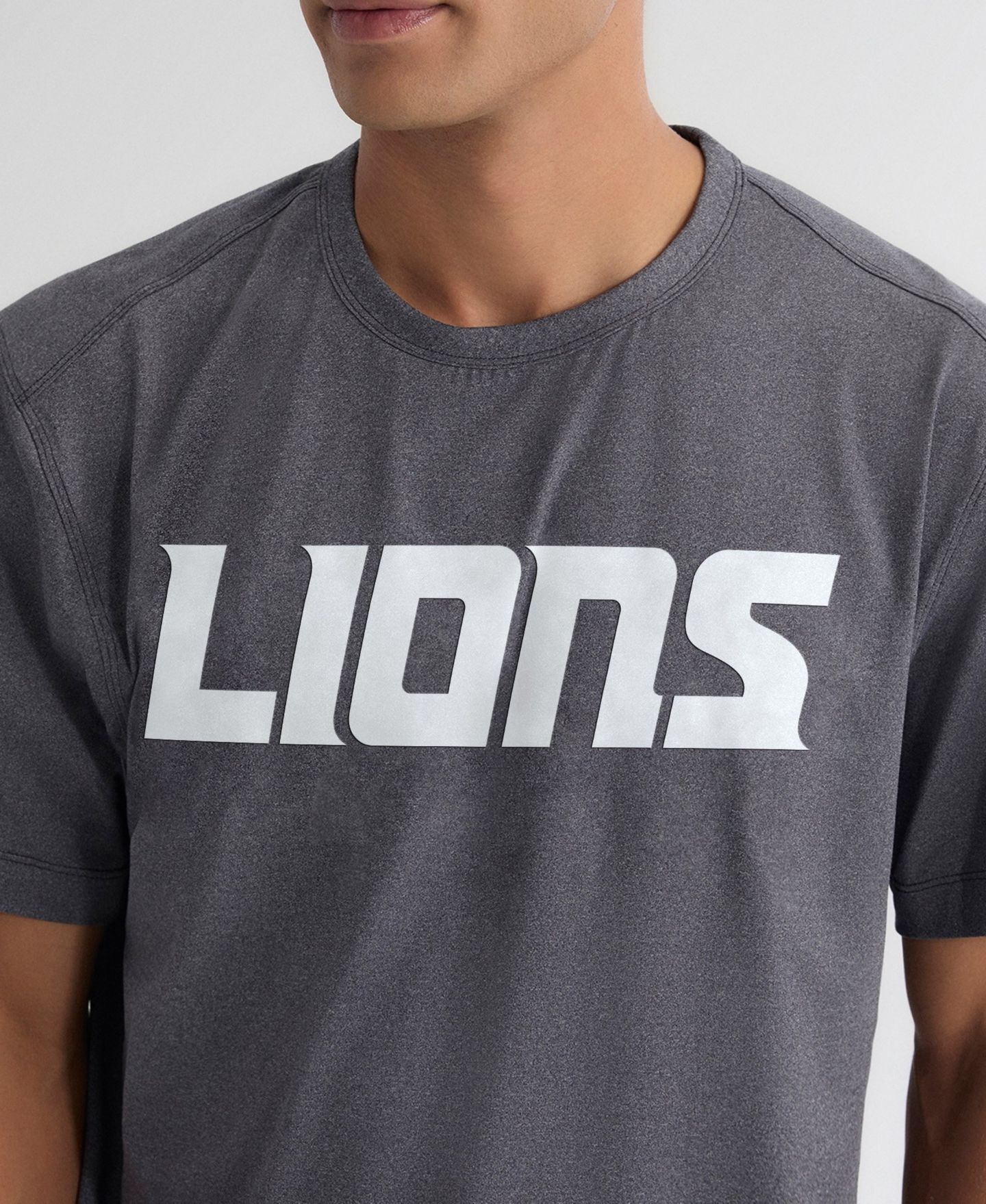 Мужская футболка Fanatics Charcoal Detroit Lions Clutch — фото 2