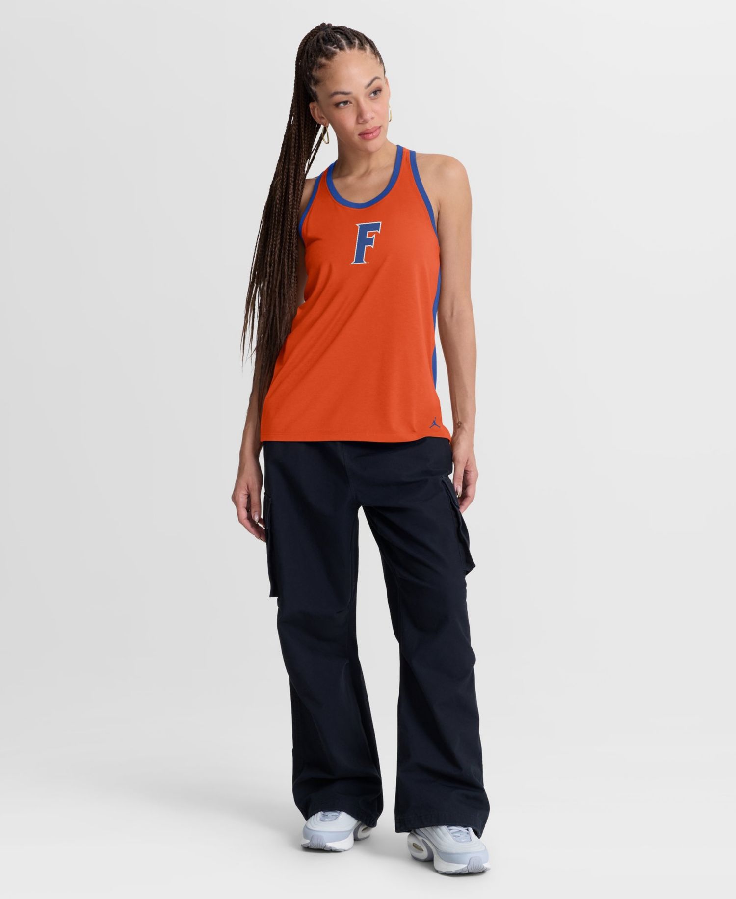 Women's Orange/Royal Florida Gators Tri-Blend Dri-FIT Racerback Tank Top