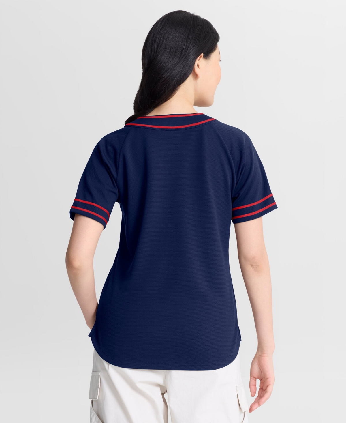 Fanatics Women's Navy Minnesota Twins Diva Race Ahead Raglan V-Neck T-Shirt