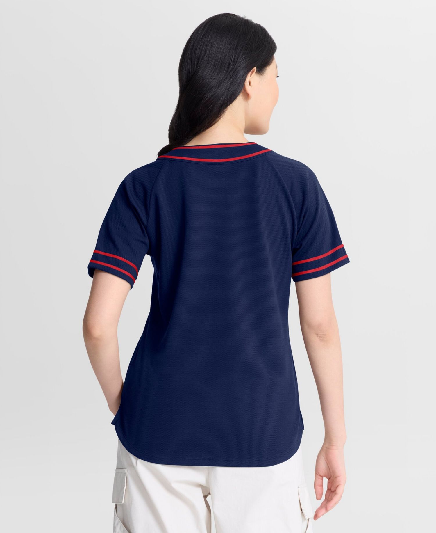 Women's Navy Minnesota Twins Diva Race Ahead Raglan V-Neck T-Shirt