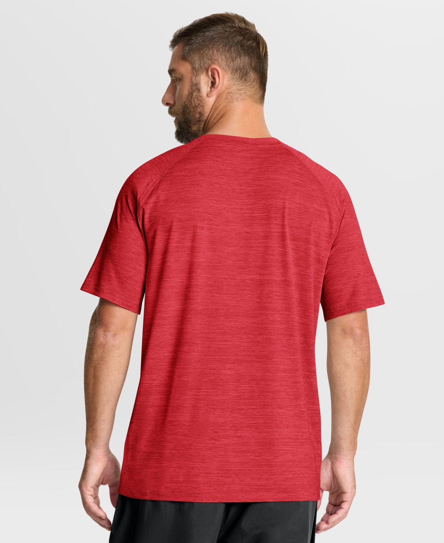 Мужская футболка Fanatics Heather Red Chicago Blackhawks Breakaway Clutch Raglan — фото 5