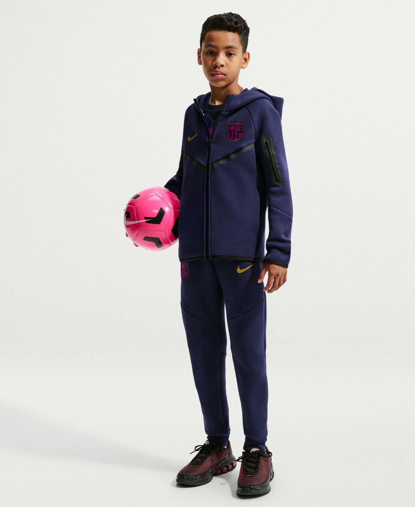 Детское худи Nike Navy Barcelona Tech Fleece Raglan Full-Zip — фото 5
