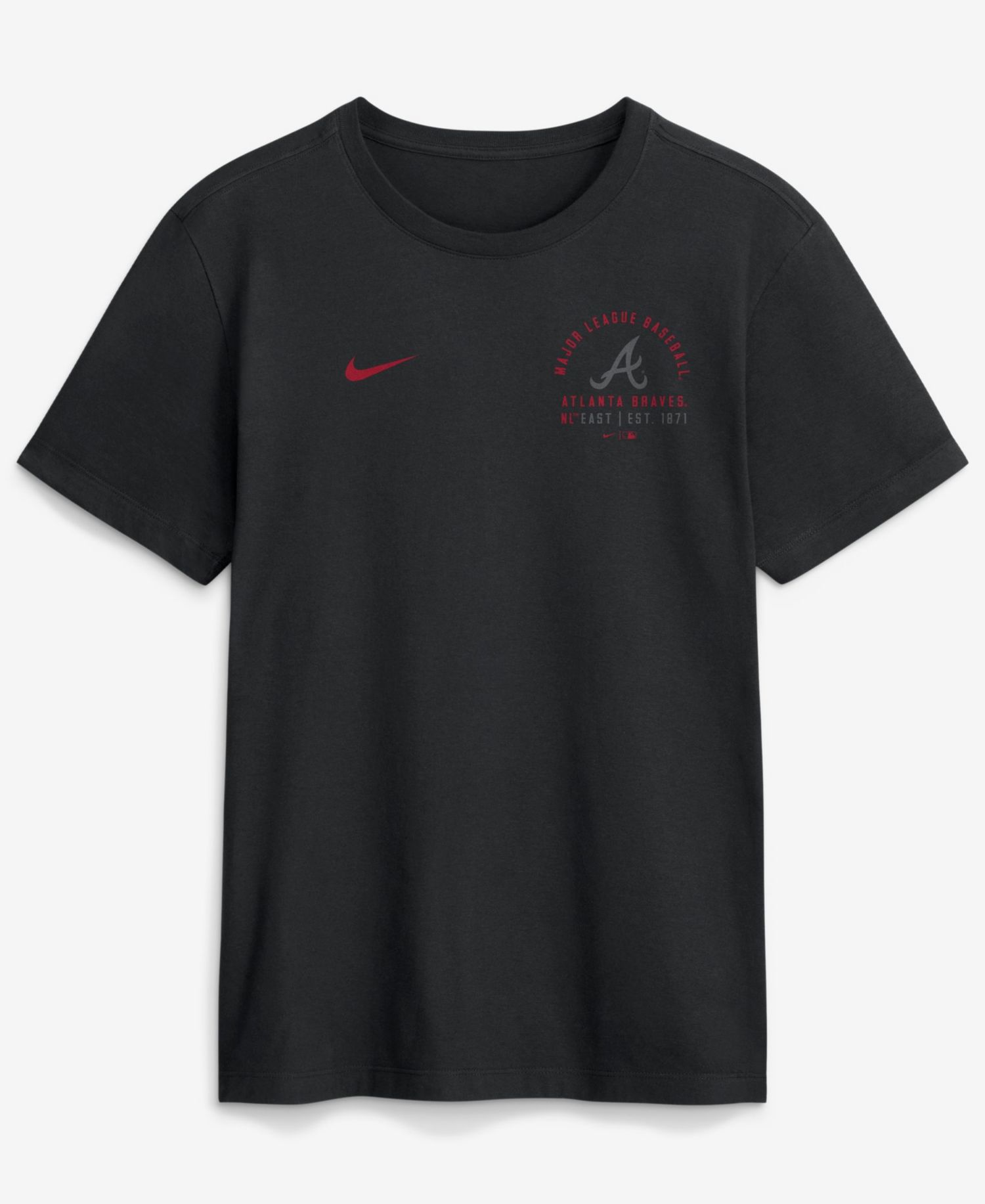 Men's Black Atlanta Braves Split Logo T-Shirt