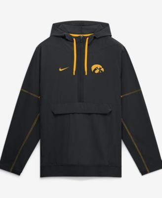 Men's Black Iowa Hawkeyes 2026 Sideline Anorak Half-Zip Hoodie