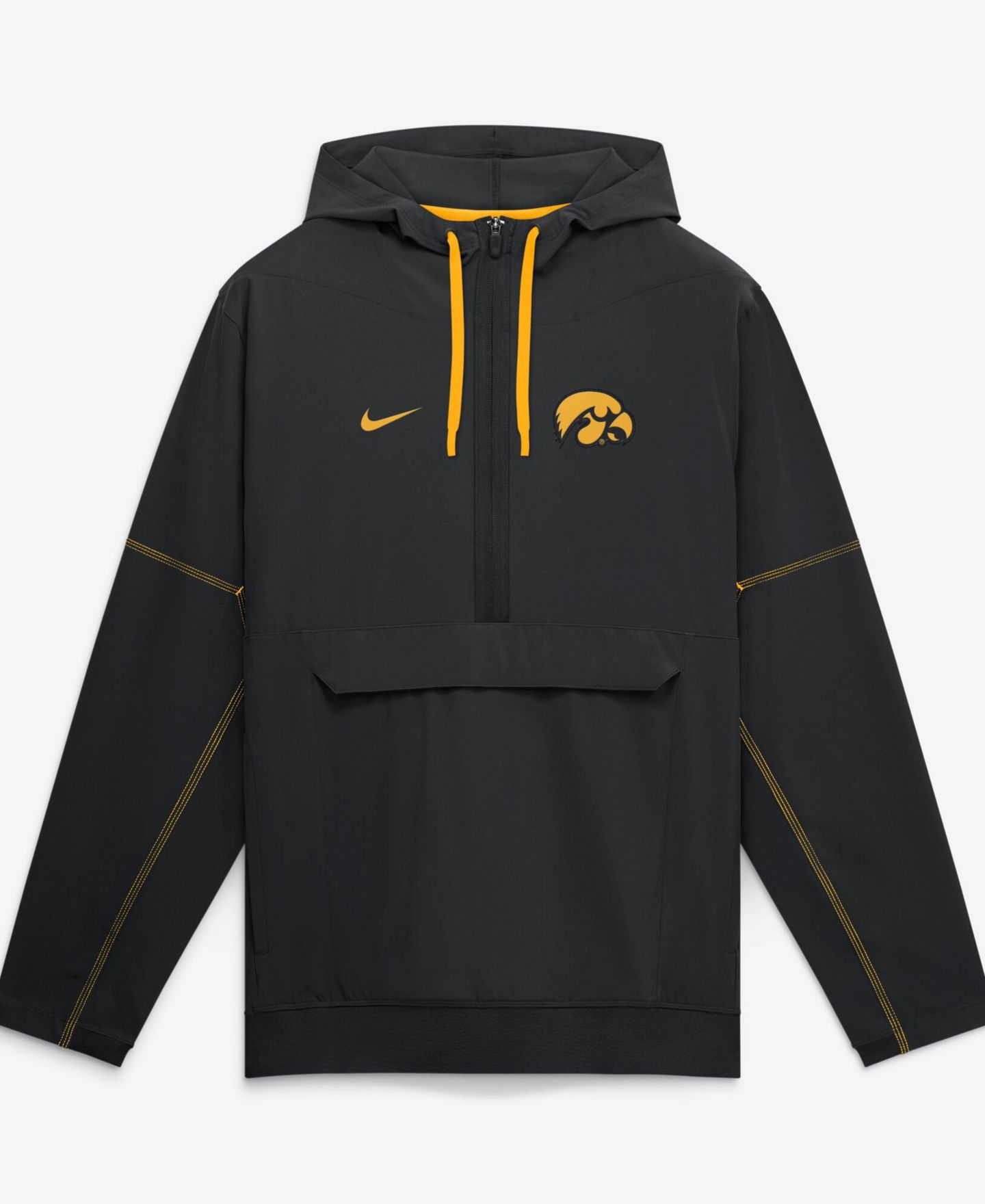 Мужское худи Nike Black Iowa Hawkeyes 2026 Sideline Anorak Half-Zip — фото 1