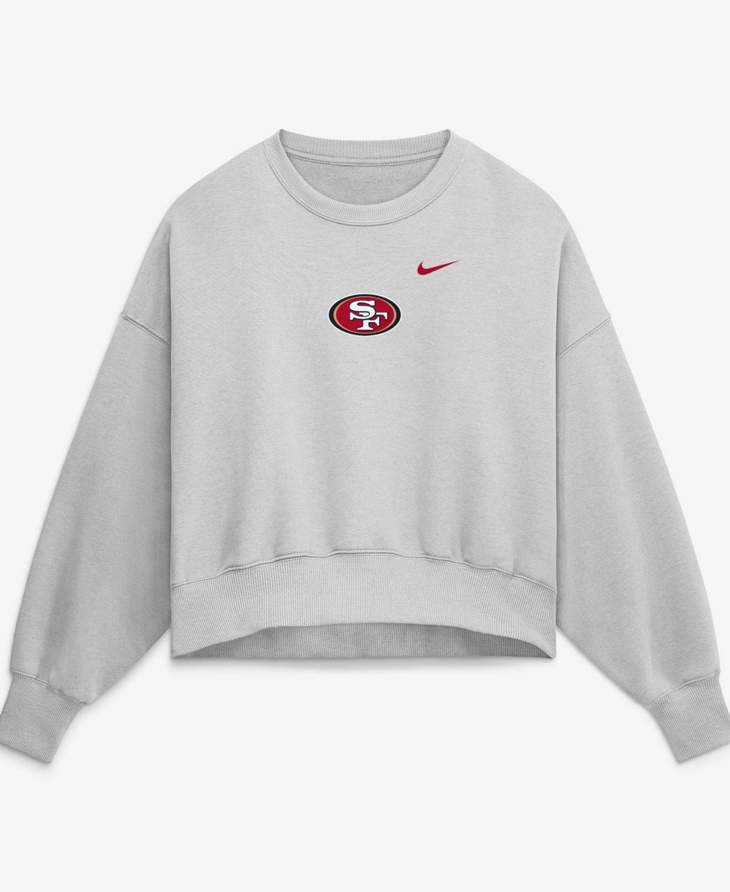 Women's Gray San Francisco 49ers Oversized Primetime Phoenix Fleece Sweatshirt