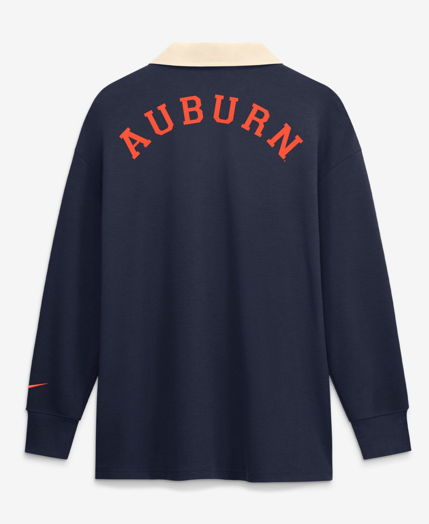 Женское поло Nike Navy Auburn Tigers Oversized Essential Dri-FIT Long Sleeve V-Neck Polo — фото 2