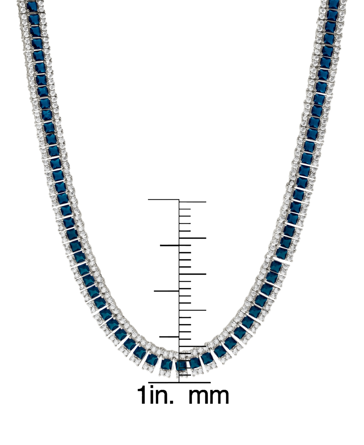 Macy's Simulated Sapphire and Cubic Zirconia Necklace