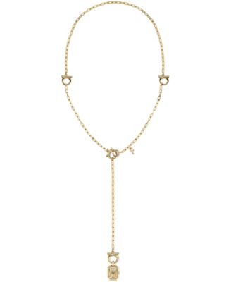 Women's Gold-Tone Necklace Watch 21mm