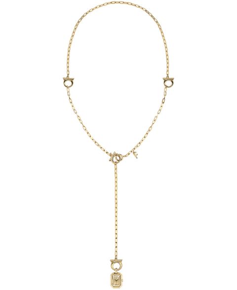 Женские часы Ferragamo Gold-Tone Necklace Watch 21mm
