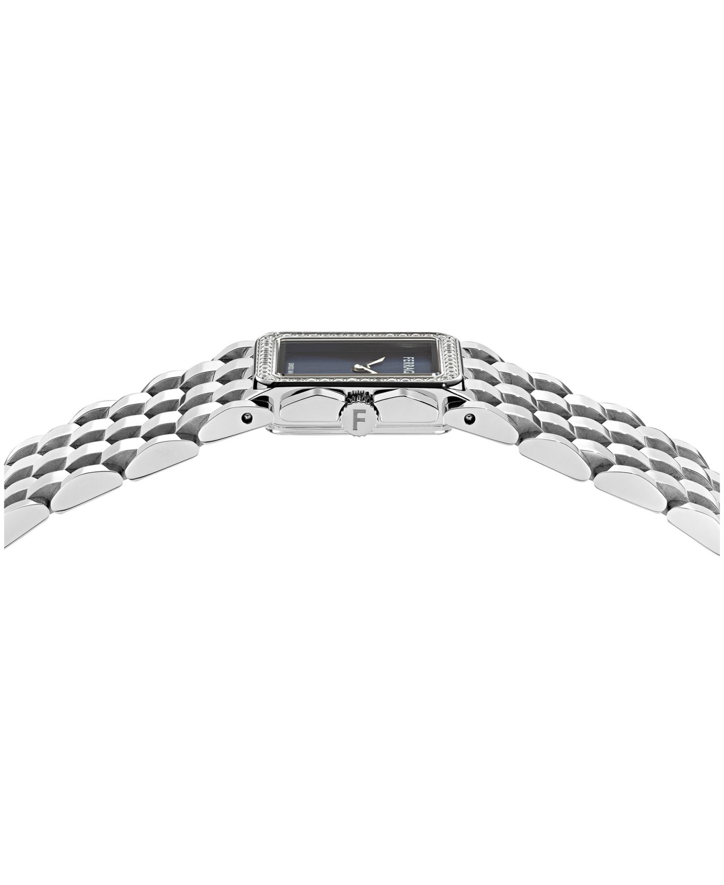 Женские часы Ferragamo Entrelace Silver Stainless Steel Bracelet Watch 19mm — фото 2