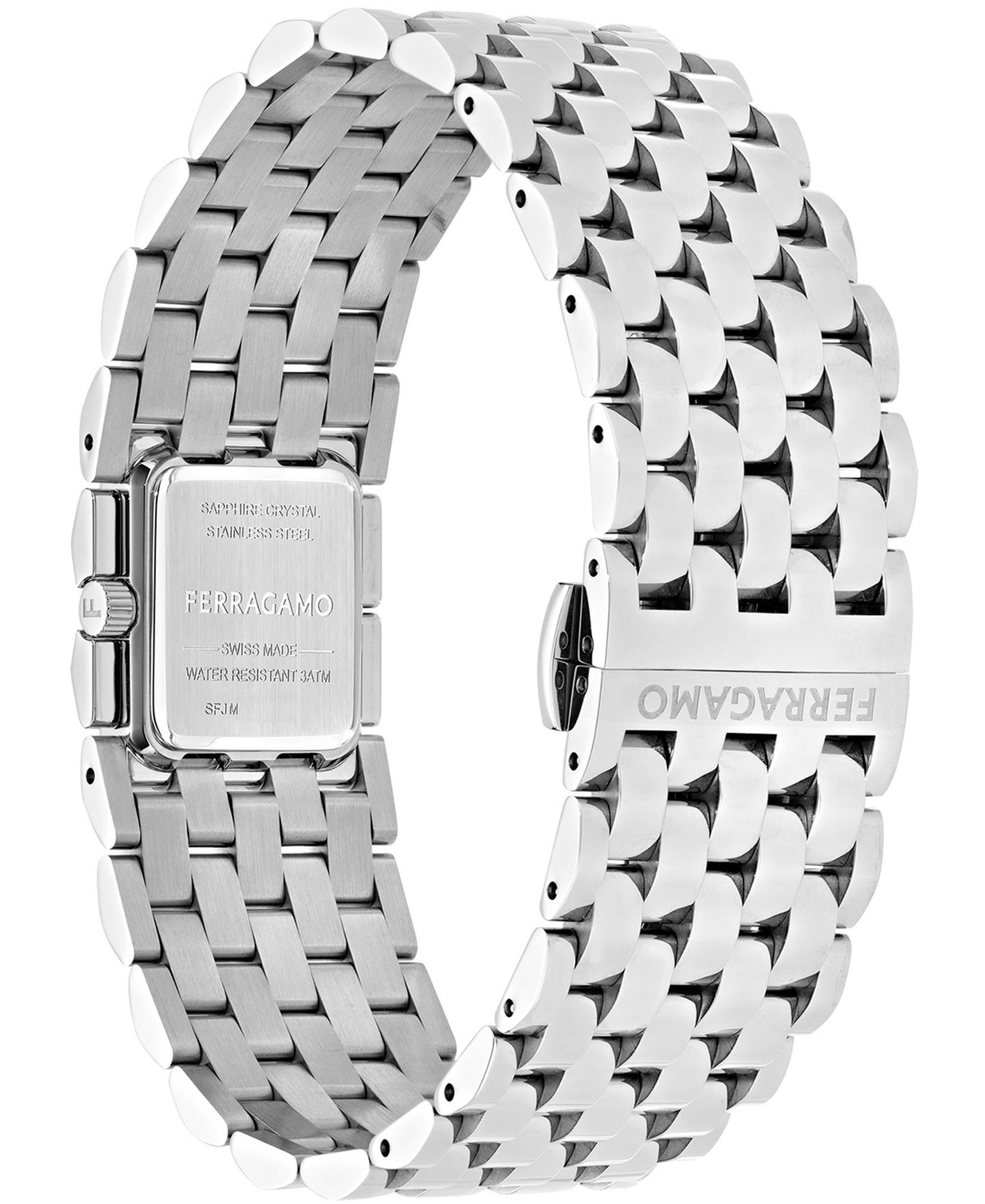 Женские часы Ferragamo Silver Stainless Steel Bracelet Watch 19mm — фото 3