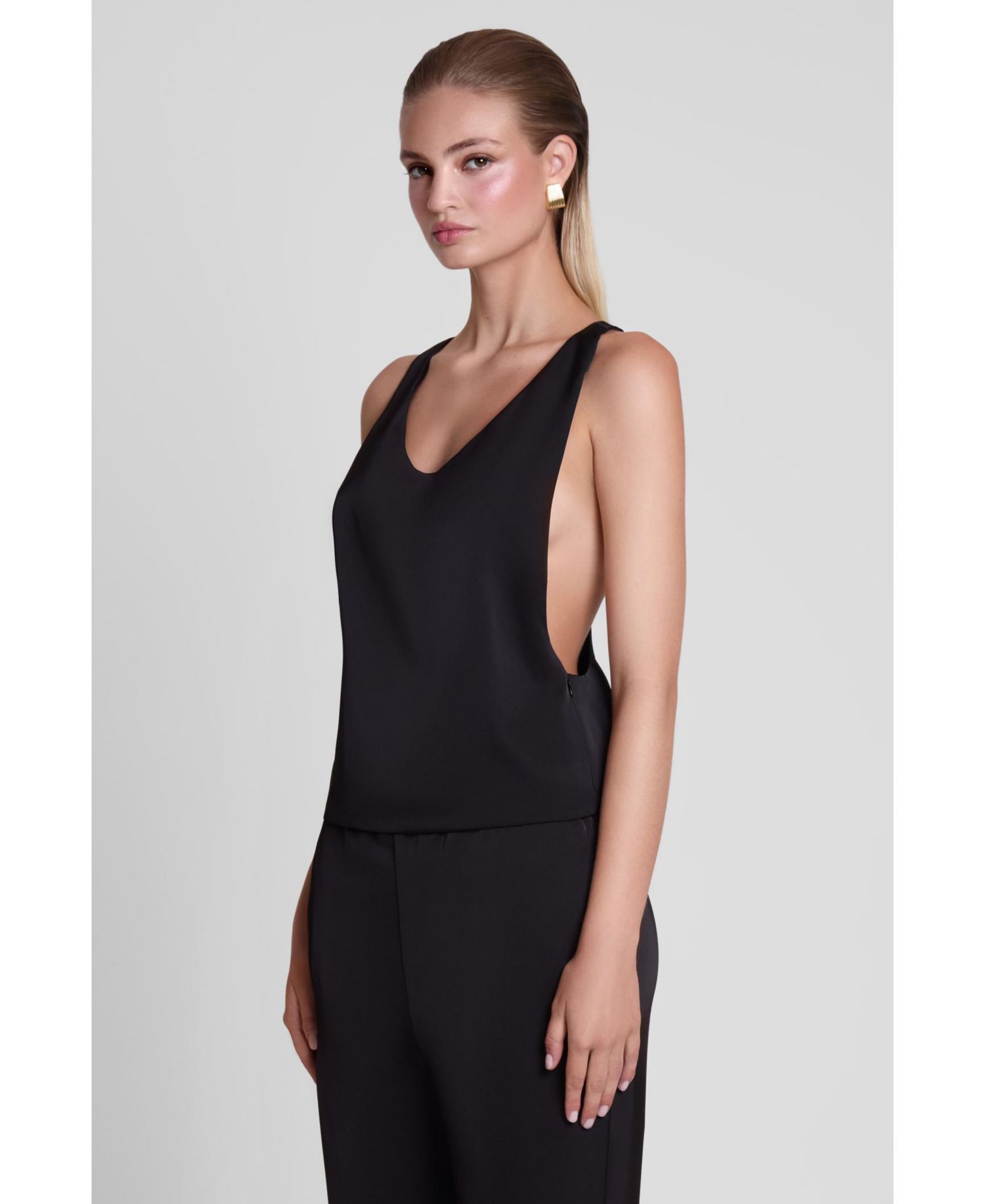 Women's Suri Plunge Satin Racerback Top