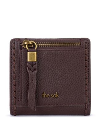 Mira Leather Floral-Emboss Snap Closure Wallet
