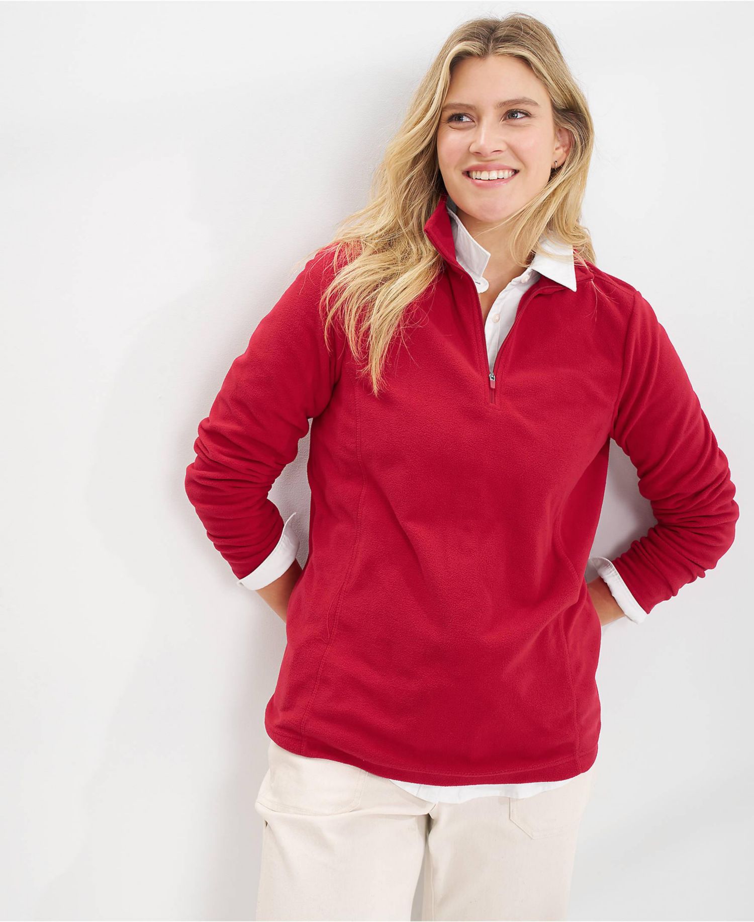 Women's Fleece Quarter Zip Pullover Jacket