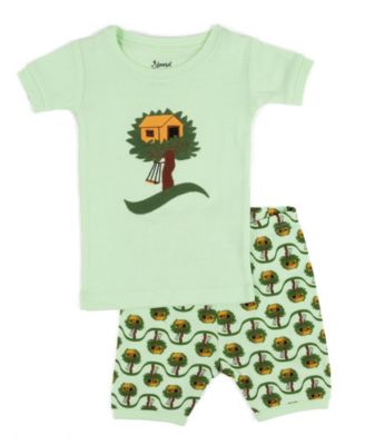 Little Girls Novelty 2-Piece Cotton Short Sleeve Pajamas