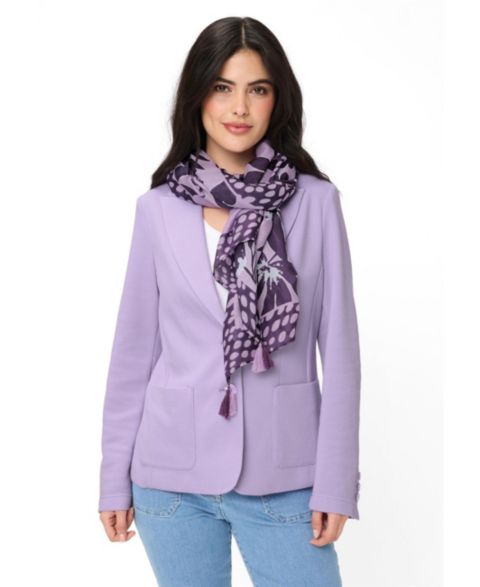 Женский шарф Olsen Magnolia Print, цвет: Фиолетовый розовый