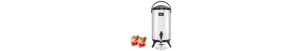 Sugift 2.4 Gallon Insulated Beverage Dispenser with Temperature Display and Stainless Steel Body