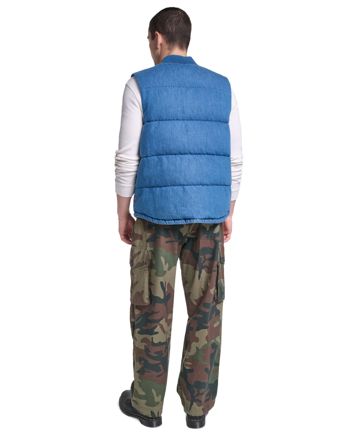Men's Quilted Denim Classic-Fit Vest