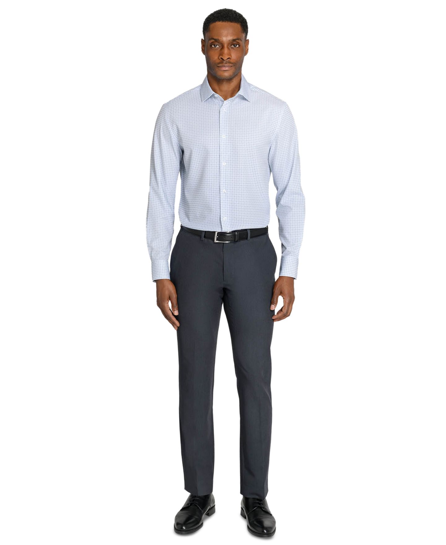 Мужская рубашка ConStruct Slim-Fit Stretch Dress Shirt, цвет: Белый с принтом — фото 2