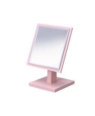 9.5 Inch Tall Polyresin and Wood Makeup Mirror on Pedestal