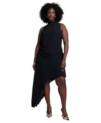 Plus Size Asymmetrical High-Low Dress