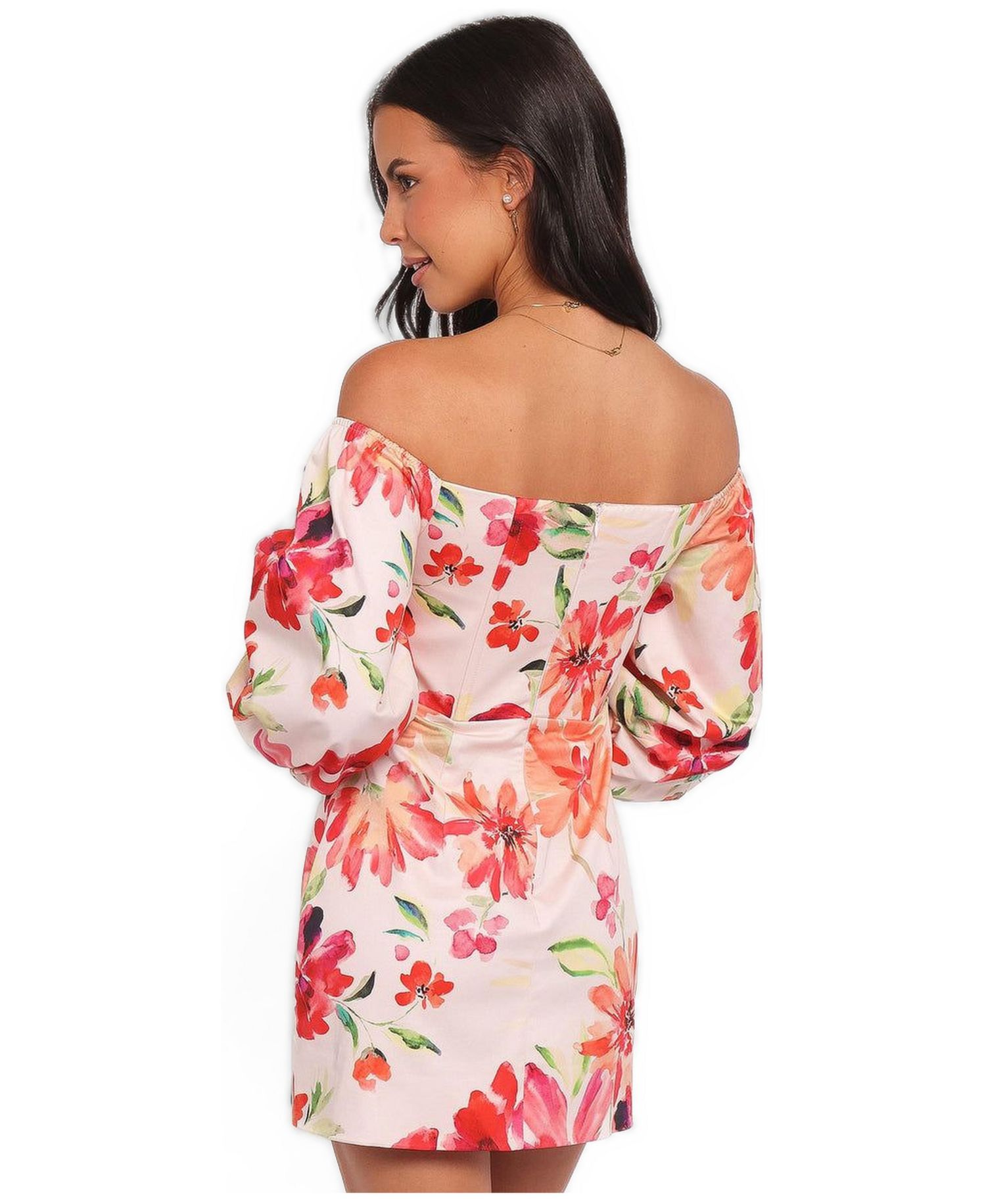 Women's Annette Floral 3/4-Sleeve Mini Dress