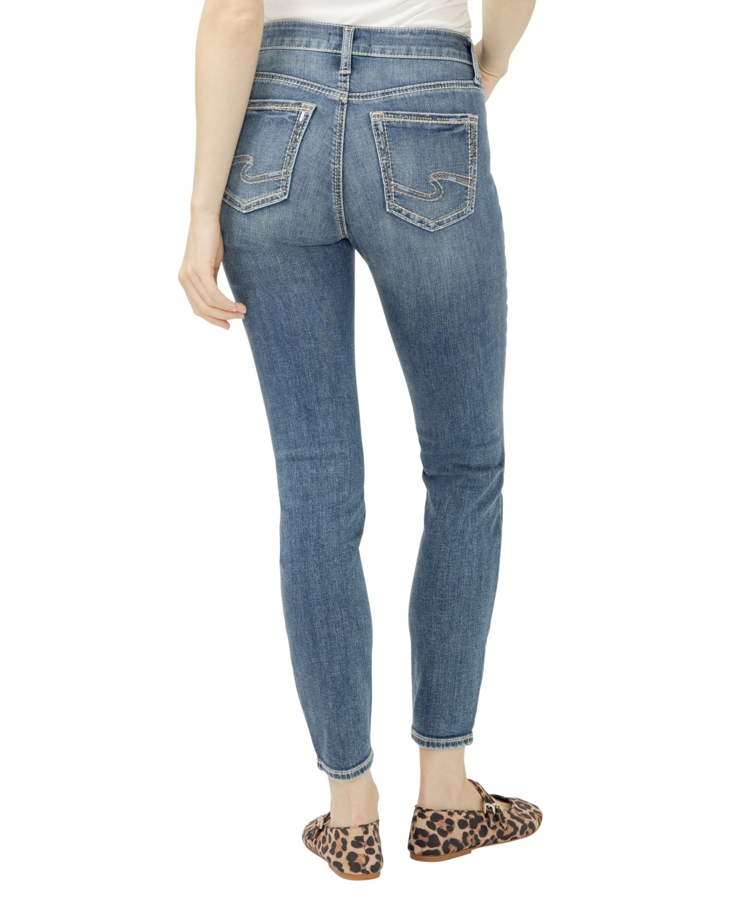 Женские джинсы Silver Jeans Co. Suki Curvy Fit Mid-Rise Medium Wash, цвет: Uncharted — фото 4